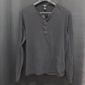 Black Long Sleeve Henley